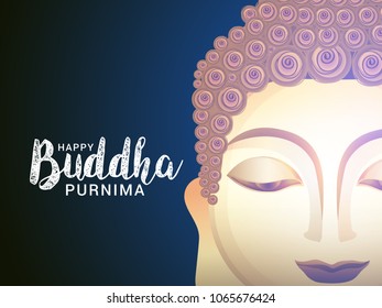 Illustration Of Buddha Purnima Background.