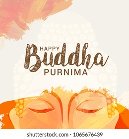 Illustration Of Buddha Purnima Background.