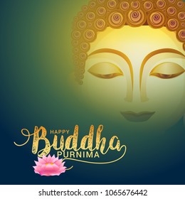 Illustration Of Buddha Purnima Background.