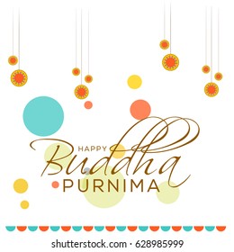 Illustration Of Buddha Purnima  Background.