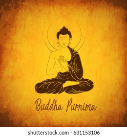 Illustration Of Buddha Purnima Background.