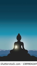 Illustration Of Buddha Purnima Background. - Vector