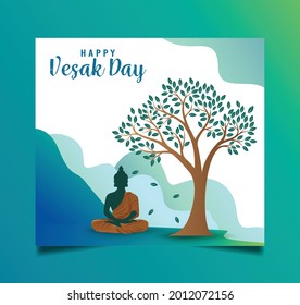 illustration for Buddha Purnima or Vesak Day with nice and creative design, banner, poster, flyer
