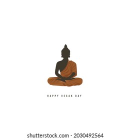 Illustration von Buddha Purnima oder Vesak Day mit nettem und kreativem Design, Banner, Poster, Flyer