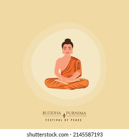 ilustración para Buddha Purnima o el Día de Vesak con diseño, pancarta, afiche, volante