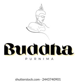 Ilustración para Buda Purnima o Día de Vesak con diseño agradable y creativo, pancarta, póster, volante 