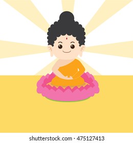 Illustration of Buddha's.(cartoon)