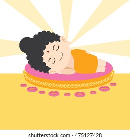 Illustration of Buddha's.(cartoon)