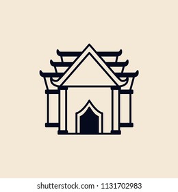 Illustration of a buddhist temple