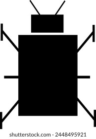 illustration of a bug from the battery that shows the battery is weak and useless. This vector is suitable for icons