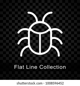Illustration of bug icon on checkered background