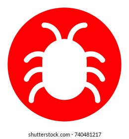 Illustration of bug red circle icon