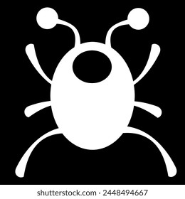 illustration of a bug that disrupts the system. as an icon, logo or something else.