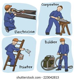 Illustration with Builders set.