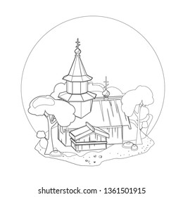 illustration building architecture old vector tower castle art medieval sketch europe landscape ancient drawing background design tourism symbol city house travel cartoon graphic isolated landmark