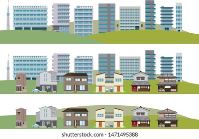 Illustration of a building in a city