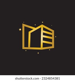 ilustración de un logotipo de construcción de edificios.