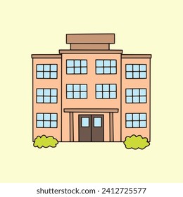 illustration of building flat design 