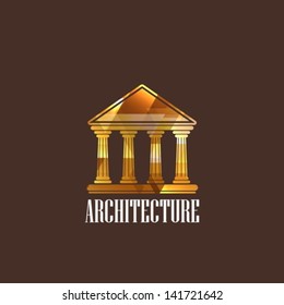illustration with building icon
