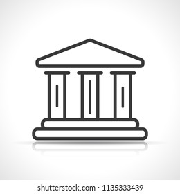 Illustration of building icon on white backgoud