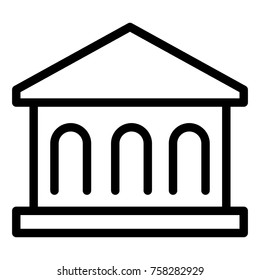Illustration of building icon on white background