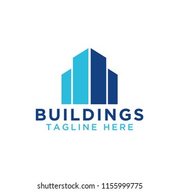 Illustration of building skyscrapers perspective vector template