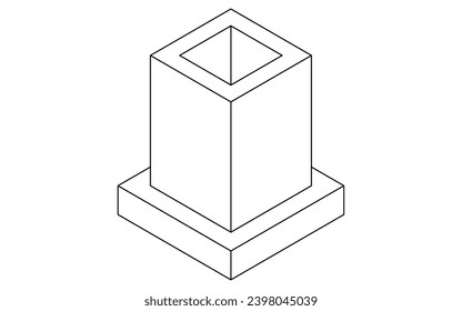 Ilustración de la estructura de la construcción, ilustración isométrica del marco de acero, ilustración vectorial