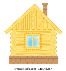 Illustration of the building from tree on white background is insulated