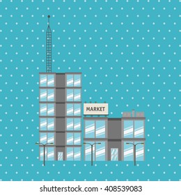 Illustration of building , vector design, building and real estate related