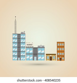 Illustration of building , vector design, building and real estate related