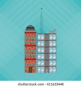 Illustration of building , vector design, building and real estate related