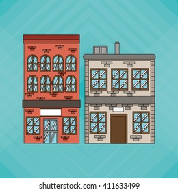 Illustration of building , vector design, building and real estate related