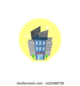 Illustration of building, vector flat design 