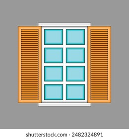 The Illustration of Building Window