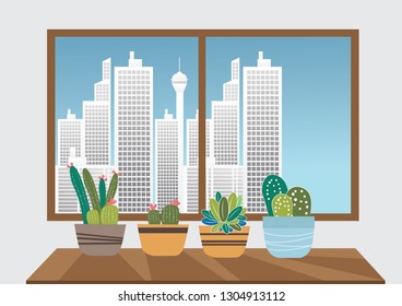 illustration of buildings in background