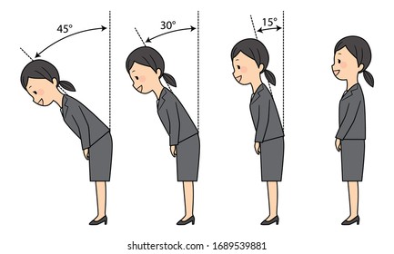 illustration of buisness manner in office