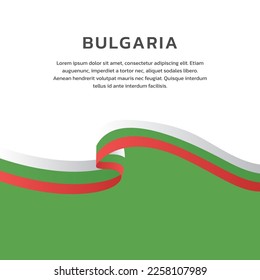 Ilustración de la plantilla de la bandera de Bulgaria