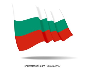 Illustration Bulgaria Flag Waving Isolated On Stock Vector (Royalty ...