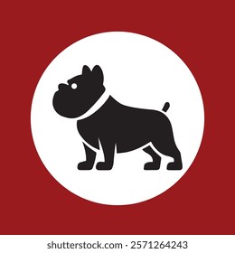 Illustration of bulldog bulldog black vector silhouette Vector