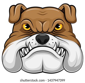 illustration of bulldog head mascot