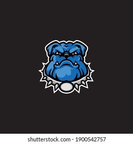 Illustration of Bulldog mascot vector The Concept of Isolated Technology. Flat Cartoon Style Suitable for Landing Web Pages, Banners, Flyers, Stickers, Cards