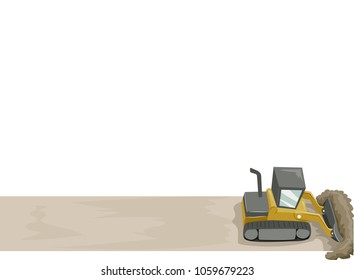Illustration of a Bulldozer Clearing a Path Behind