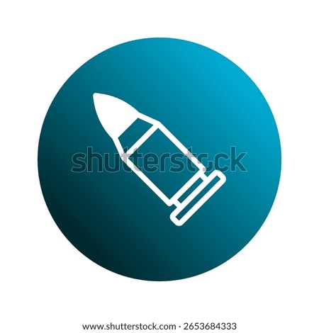 Illustration of bullet in a circle symbolizing aggression, danger, and the potential lethality, violence