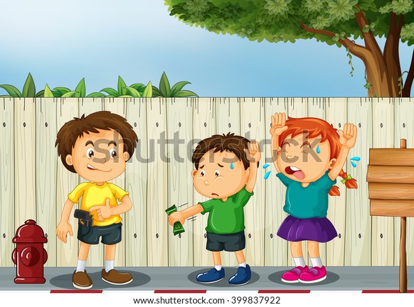 Illustration Bully Park Stock Vector Royalty Free 399837922