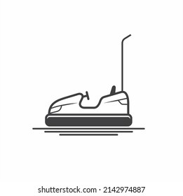 illustration of bumper car, vector art.