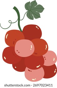Ilustración de un racimo de uvas