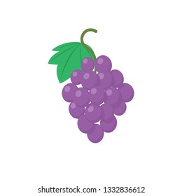 Illustration of a bunch of grapes on a white background