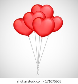 illustration of bunch of Heart Balloon