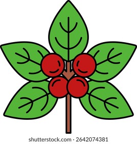 illustration of a bunch of Holly 