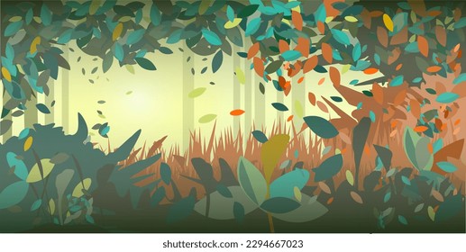 Illustration: Bunde forest landscape in the change of seasons